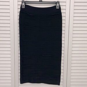 Trinity Tribe Women Medium Black High Waist Ruched Form Fitting Skirt